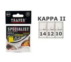 Крючки SPECIALIST KAPPA II черные № 14 рыболовные