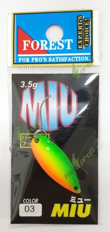 Блесна колеблющаяся FOREST MIU 3,5гр 3.2см #03