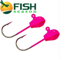 Джиг-головка вольфрам  FISH SEASON № 6  1.2 гр. розов.