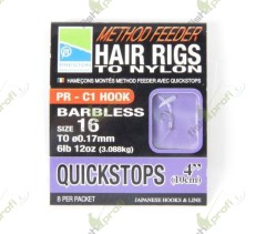 Поводок Preston METHOD FEEDER HAIR RIGS WITH QUICKSTOPS 10см со стопором №18