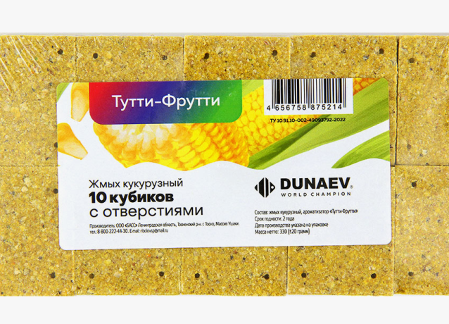 Жмых DUNAEV Кукурузый Тутти-фрутти 300гр