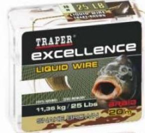 Поводковый материал TRAPER Liquid Wire 20 м 11,36кг/25lbs Snake brown коричневый