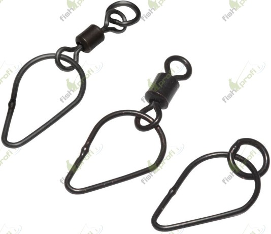 Петля металлическая AVID CARP для поводка с вертлюжком AVID LEAD CLIP FLEX SWIVEL