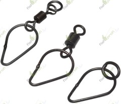 Петля металлическая AVID CARP для поводка с вертлюжком AVID LEAD CLIP FLEX SWIVEL