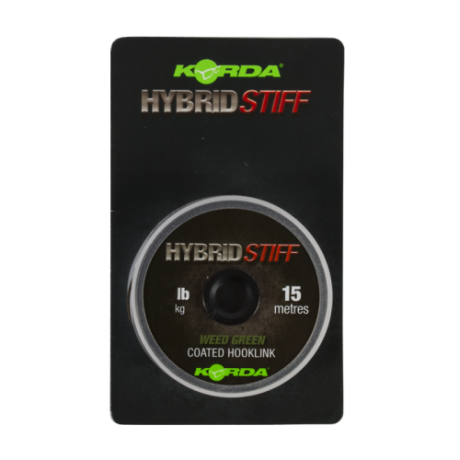 Плетеный шоклидер Korda Hybrid Stiff, Weedy green, 20lb - 15m