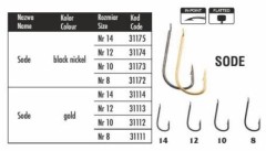 Крючки SODE чер никель № 12 рыболовные