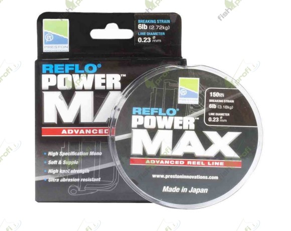 Леска рыболовная Preston REFLO POWERLINE MAX 10 LB 0,28мм 150м
