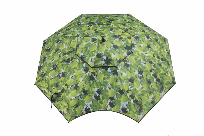 Зонт рыболовный (винт) Зеленый с листиками 2,4м