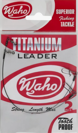Поводки Титановые Waho  0,3мм/20 см/9.0 кг (2шт)