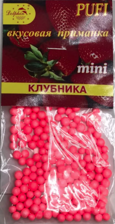 PUFI вкусовая приманка пенопласт mini клубника