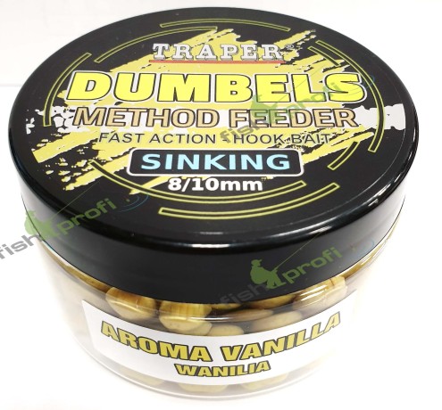 Дамбелсы тонущие Метод Фидер 8-10мм 50гр Ваниль Traper ТРАПЕР Dumbels sinking Vanilla