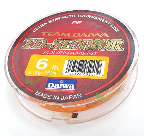 Леска плетеная DAIWA TD SENSOR TOURNAMENT 6 LB - 150 м/ORANGE