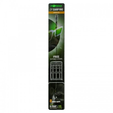 Поводок готовый Korda N-Trap DF Rig Barbless 15lb Wide Gape №8 безбородый