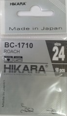 33000 Крючки ROACH Hikara (Япония) черный хром  № 24 рыболовные