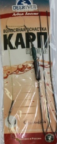 Монтаж Deep River  КАРП профи Волосяная оснастка клипса 15 lb крючок№4