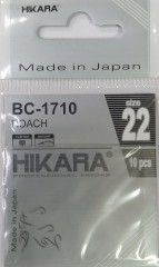 33001 Крючки ROACH Hikara (Япония) черный хром  № 22 рыболовные
