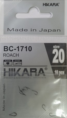 33002 Крючки ROACH Hikara (Япония) черный хром  № 20 рыболовные