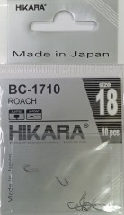 33003 Крючки ROACH Hikara (Япония) черный хром № 18 рыболовные