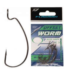 Крючки Flagman Worm Offset №1 7шт