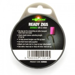 Поводок готовый Korda Ready Zigs 8' 240см №10 3шт
