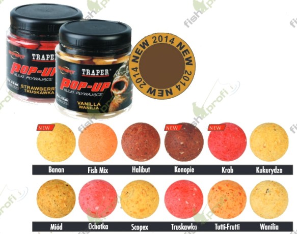 Бойлы плавающие 18мм 50гр Конопля Traper (ТРАПЕР) Boilies Konopie