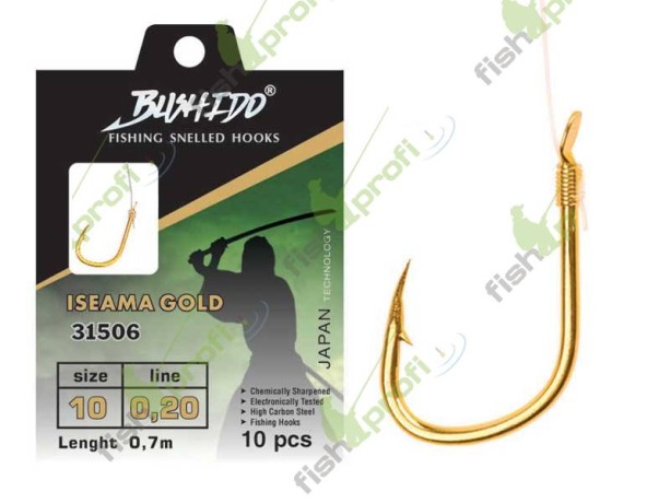 Крючки ISEAMA /0.20/ с поводками рыболовные