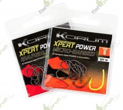 KORUM XPERT POWER MICRO BARBED HOOKS Крючки карповые №8