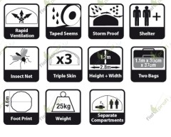 AVID CARP - HQ EURO BIVVY Палатка карповая 460 x 280 x 170см