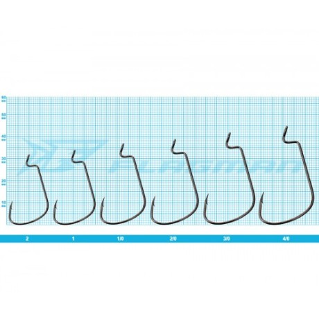 Крючки Flagman Worm Super Wide Gape Offset №1/0